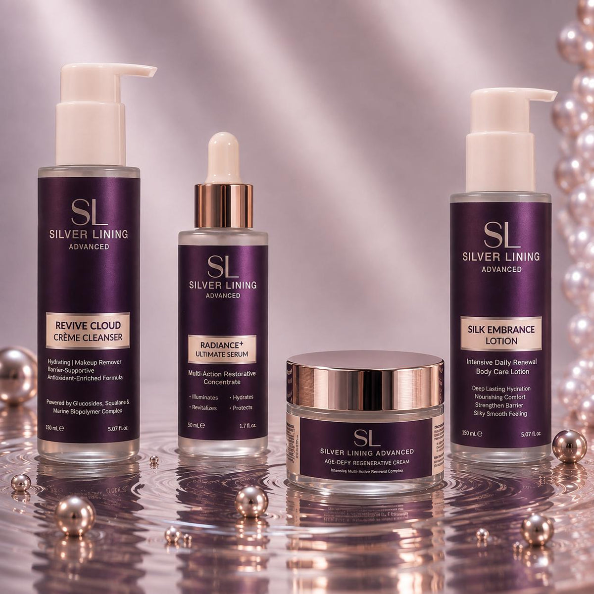 Silver Lining Advanced skincare product bundle